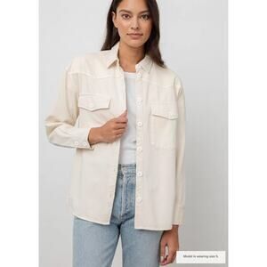 Rails SZ S August Shirt Jacket-Ecru Heavyweight NWT $198